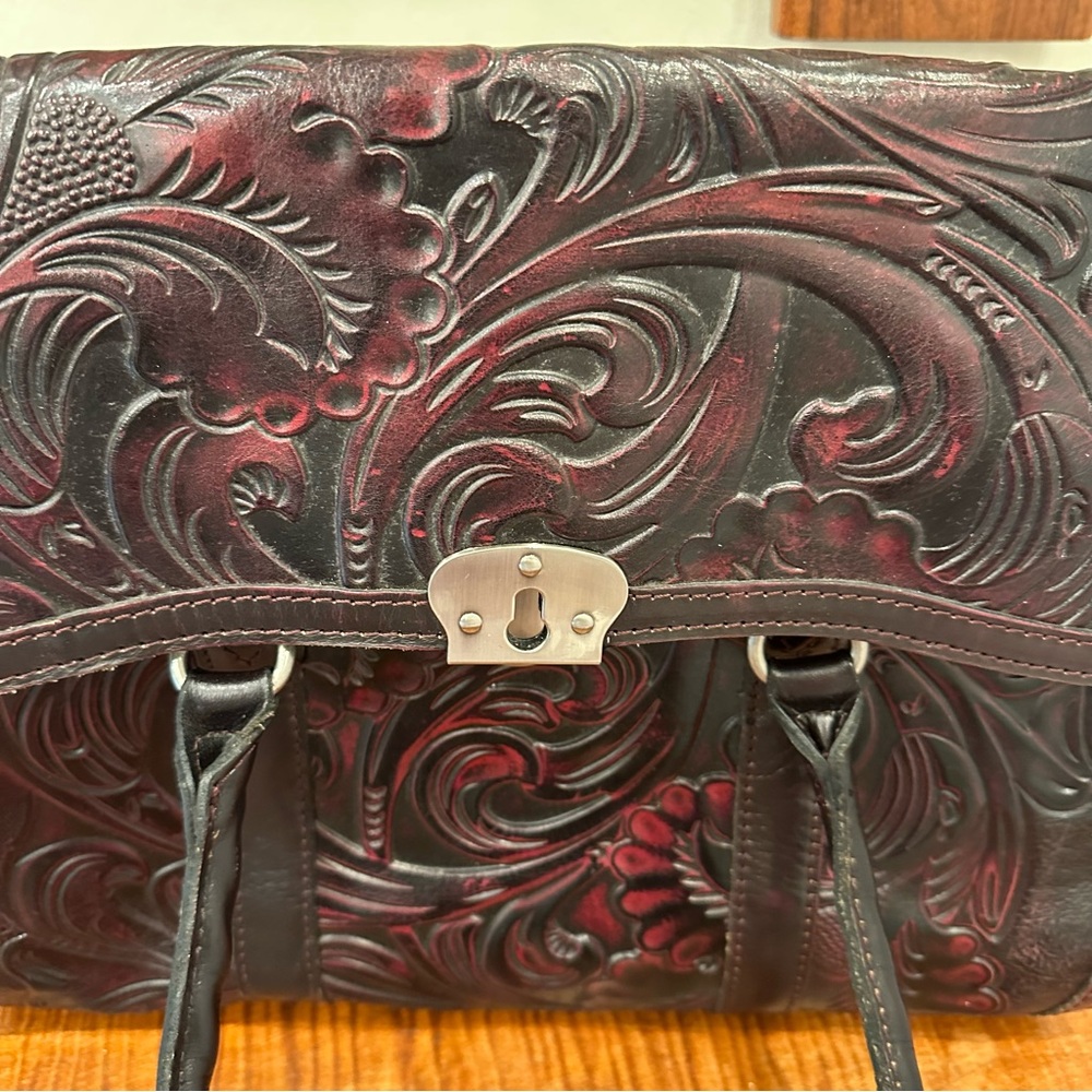 Patricia Nash Tooled Collection Vienna Satchel - Picture 8 of 10